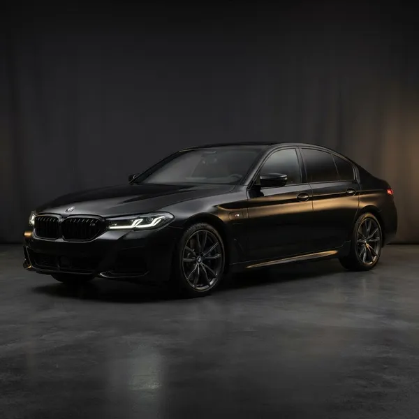 Black BMW 5 Series sedan