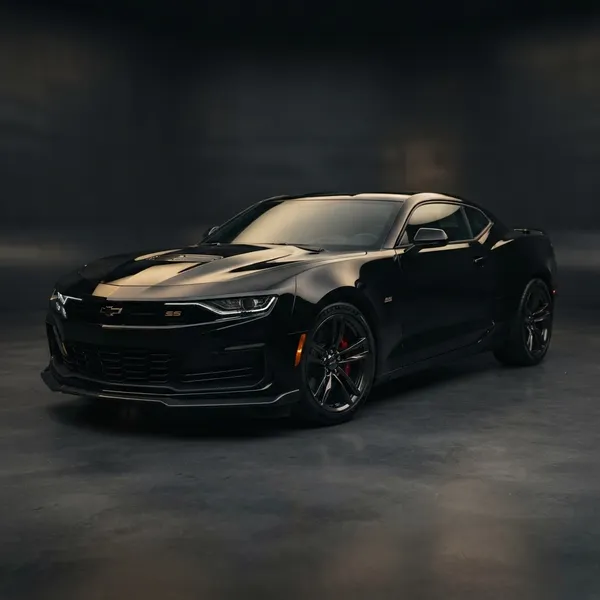 Black Chevrolet Camaro sports car
