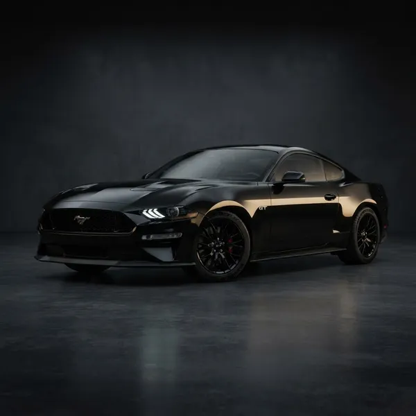Black Ford Mustang sports car