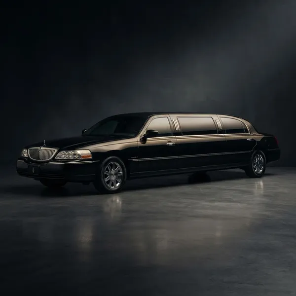 Black Lincoln Towncar stretch limousine
